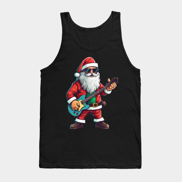 Guitar Santa Tank Top by MZeeDesigns